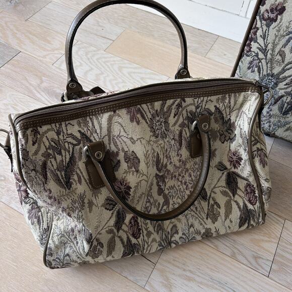 3 Piece Jordache Tapestry Vintage Luggage Set EUC Checked,Carry On, Personal 80s - Picture 13 of 16